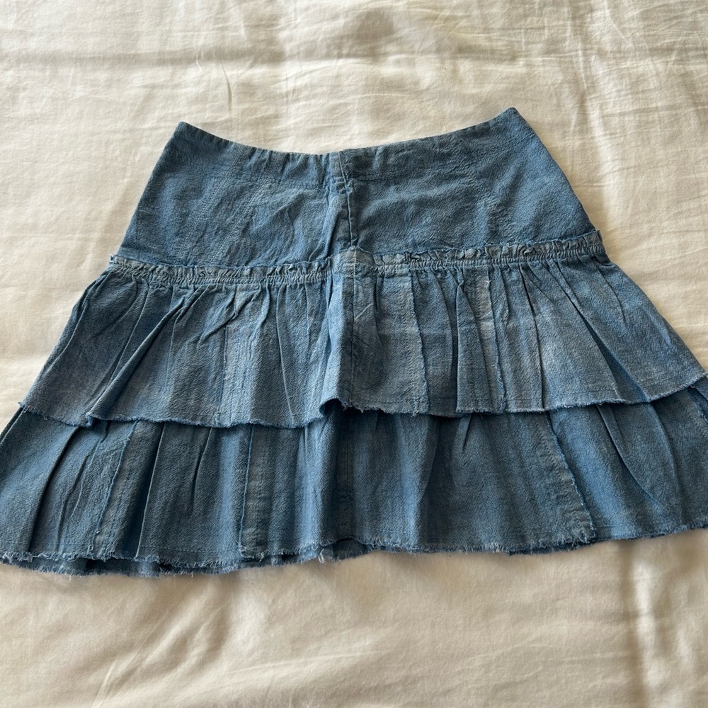 Adorable Blue Free People Mini Skirt